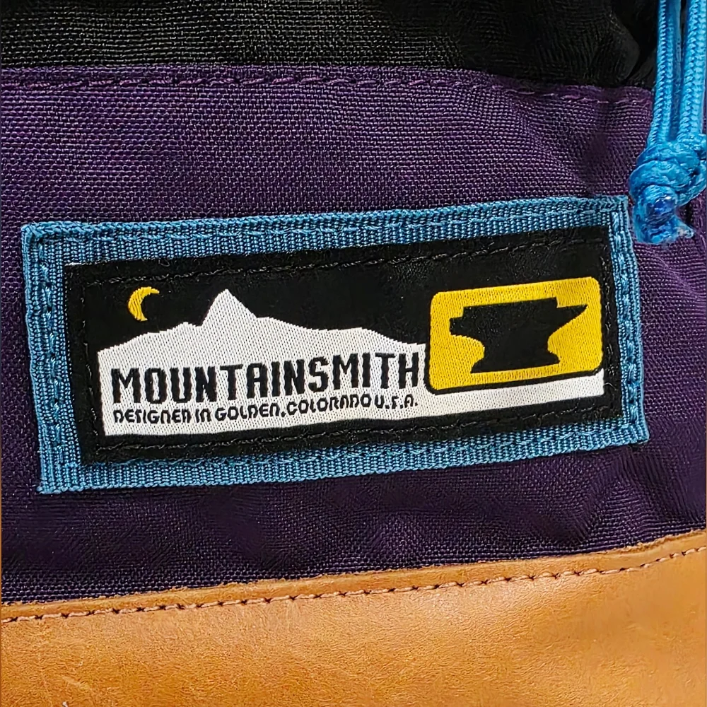 Mountain Smith Black and Purple Backpack with Blue Accents